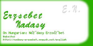 erzsebet nadasy business card